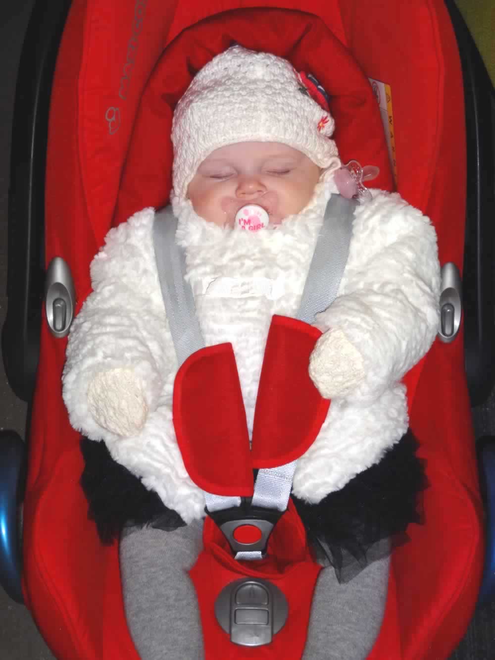 Baby Lola slept through the entire proceedings. her day will come!