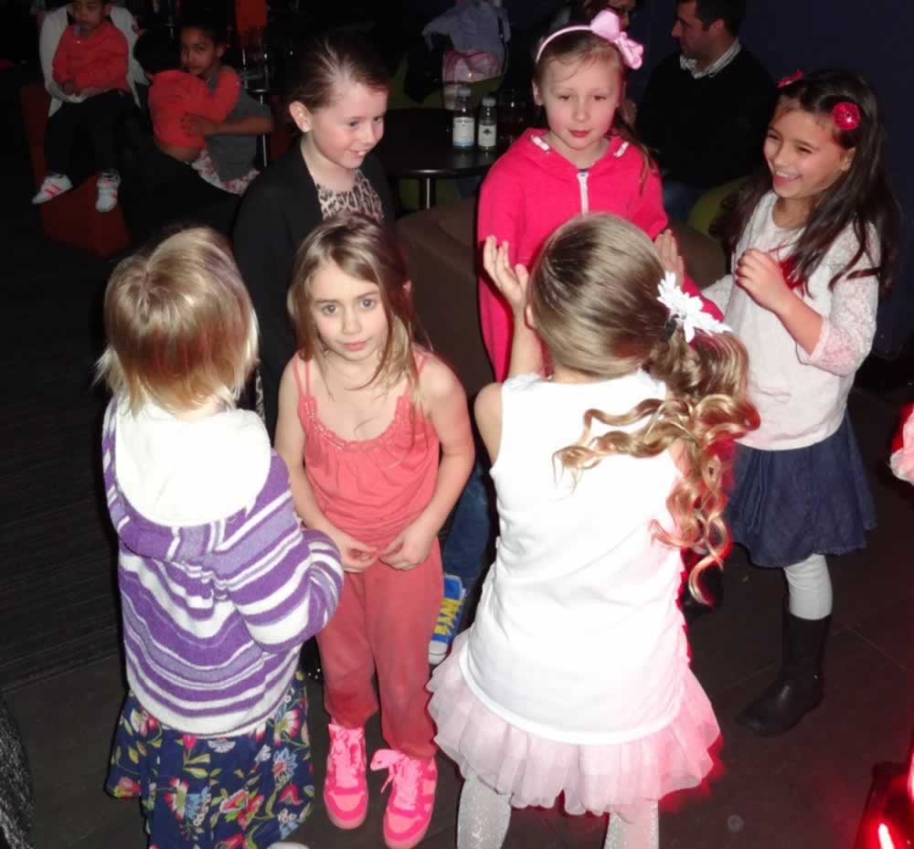 A very happy group of children