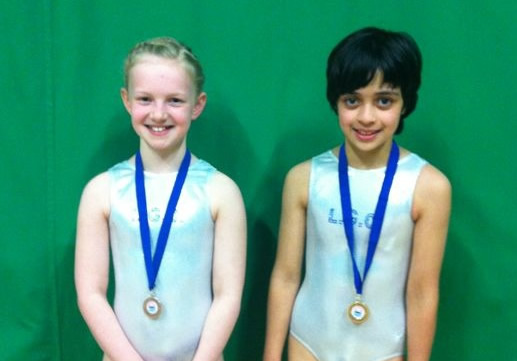 Megan and Lily with their Medals