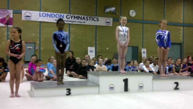 Harriet on the podium