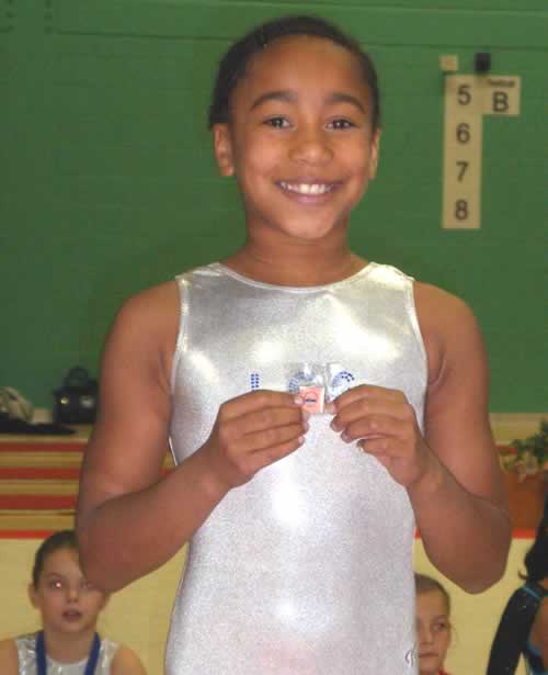 Sadia with her Pin