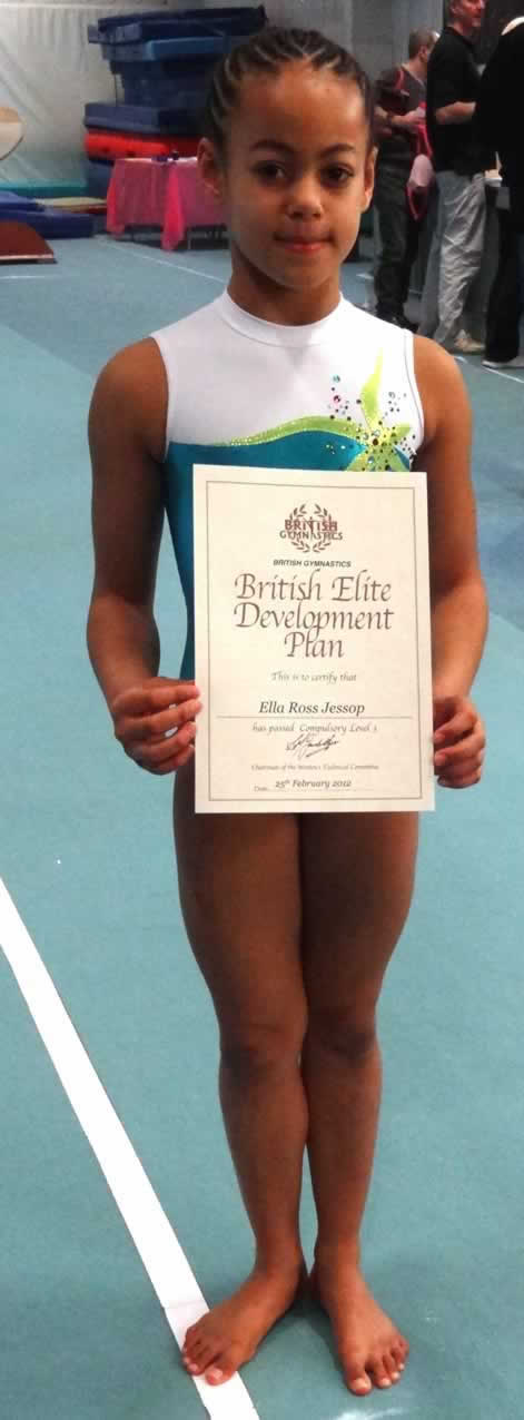 Ella with her Pass Certificate