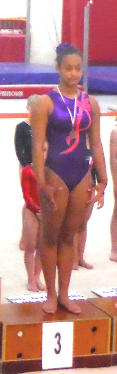 Maisie on the podium