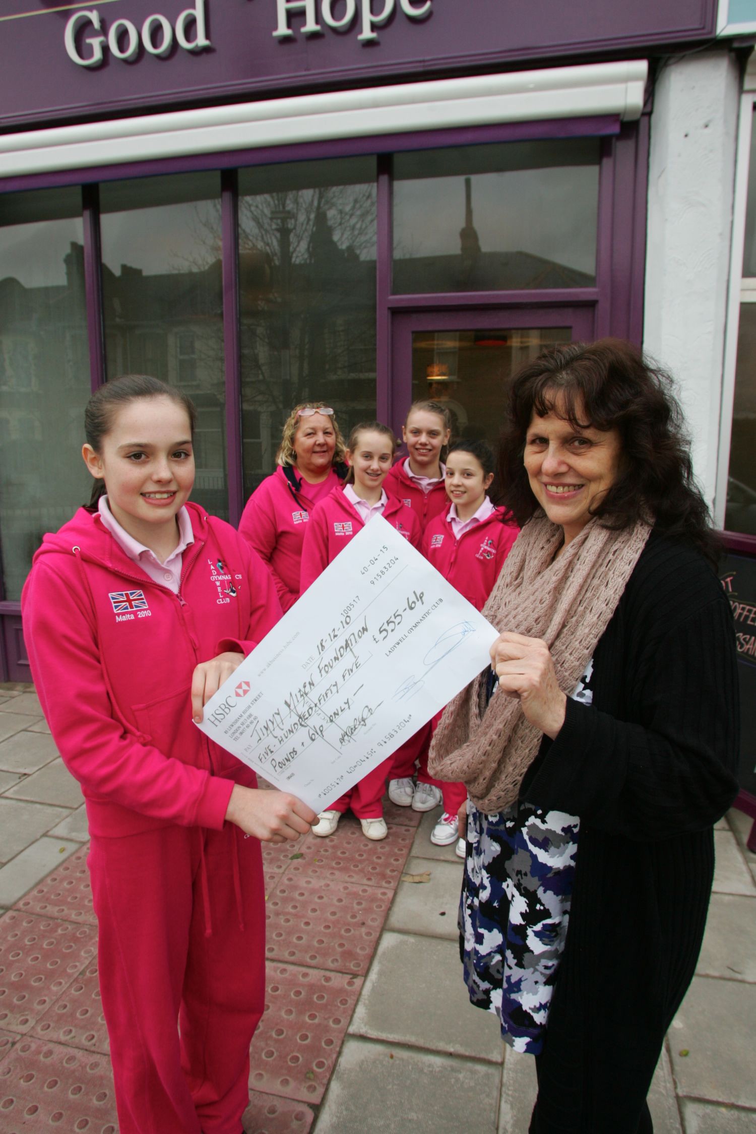 Money handed over to Charity.