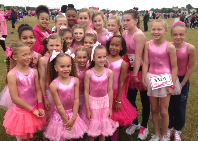 The girls ready for the off.