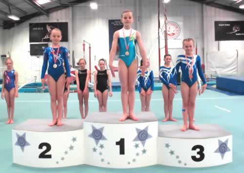 Isabel on the top of the podium
